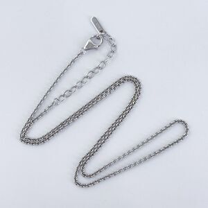 Vintage VIVENTY Sterling Silver 925 1.2mm Adjustable Round Link Chain 16.5”-18.5